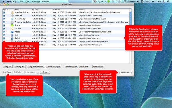 QuitsApps for mac