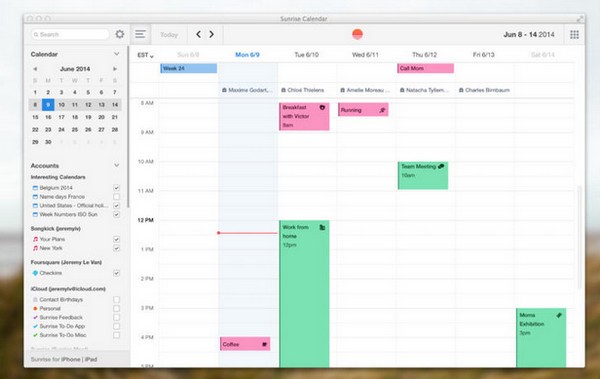 Sunrise Calendar Mac版