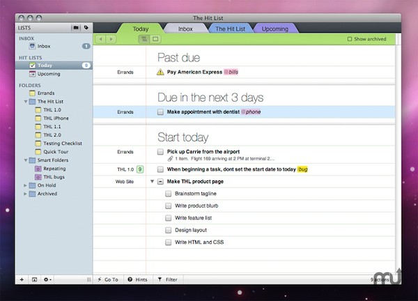 The Hit List for mac