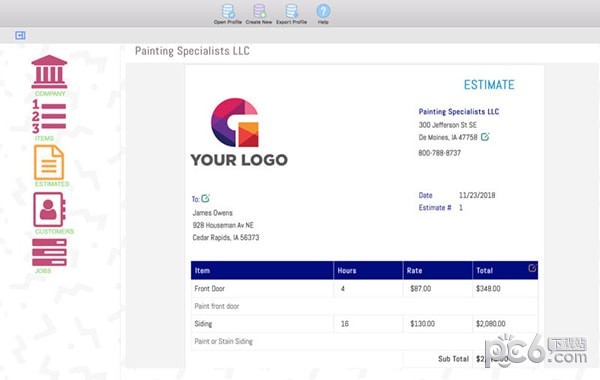 Job Estimate Maker Mac版