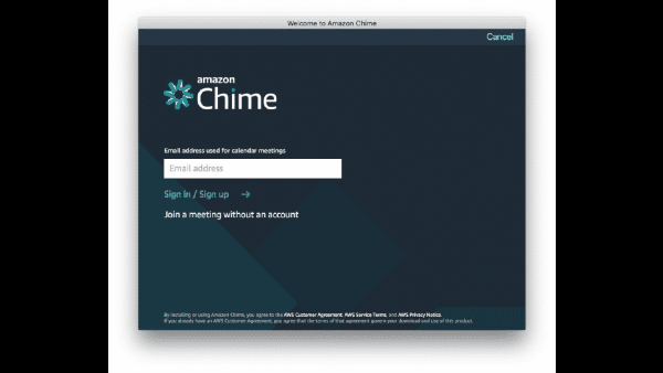Amazon Chime Mac版