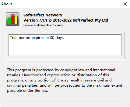 SoftPerfect下载-SoftPerfect NetWorx(网络测速工具) V7.1.1 官方英文版