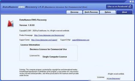 DataNumen DWG Recovery破解版