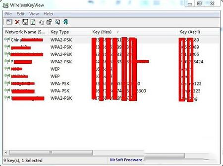 WirelessKeyView中文版下载-WirelessKeyView(无线密码查看器)中文版V2.0.5.0