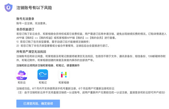 和彩云退订