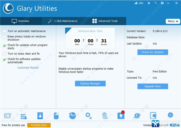 Glary Utilities Pro中文专业版下载-Glary Utilities Pro中文专业版 v5.184.0.213 附怎么改中文