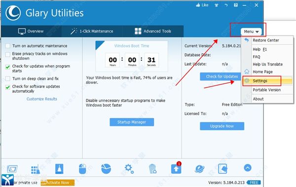 Glary Utilities Pro中文专业版下载-Glary Utilities Pro中文专业版 v5.184.0.213 附怎么改中文