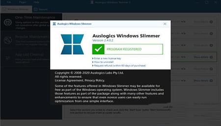 -Auslogics Windows Slimmer(系统瘦身工具)v2.4.0.2绿色破解版