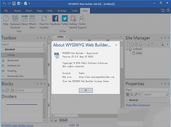 -WYSIWYG Web Builder(网页模板设计工具)v15.0.6破解版(附注册信息)