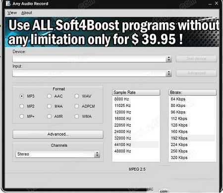 电脑录音工具下载-Soft4Boost Any Audio Record(全功能录音机)官方版v6.9.3.453