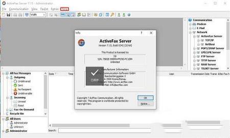 电子传真服务器下载-ActiveFax Serverv7.15.0342破解版(含破解补丁)