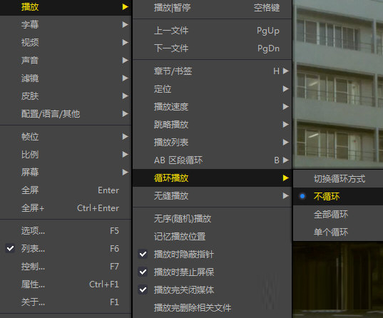 设置循环播放