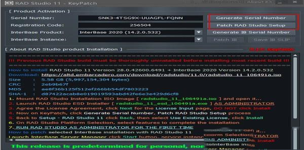-RAD Studio 11破解补丁