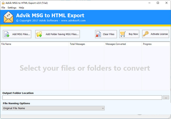 Advik MSG to HTML Export