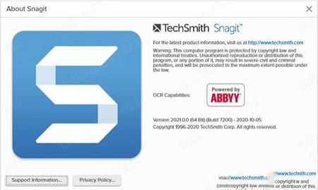 屏幕截图处理软件下载-TechSmith Snagit 2021破解补丁