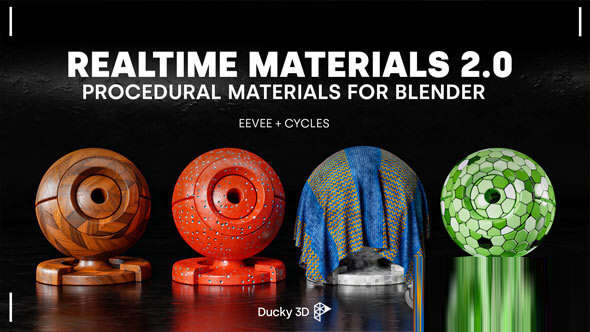 Realtime下载-Realtime Materials(Blender真实程序纹理材质预设) V2.1.5 免费版