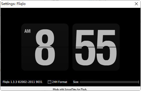 Fliqlo绿色版下载-Fliqlo翻页时钟 V1.3.3 免安装版