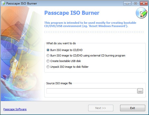 Passcape ISO Burner下载-Passcape ISO Burner(USB启动盘制作工具)v2.1.1.305官方版
