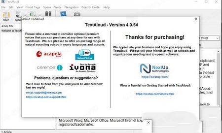 NextUp TextAloud免费版文字转MP3软件下载-NextUp TextAloudv4.0.54中文破解版