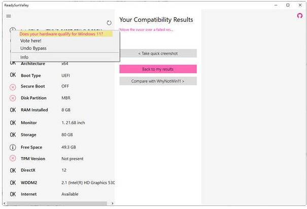 -ReadySunValley(Win11电脑健康状况检查应用)下载 v0.70.0免费版