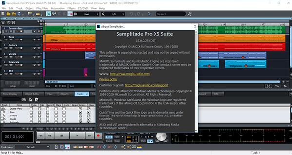 Samplitude Pro X5汉化破解版-Samplitude Pro X5 Suite免费版下载 v16.0.0.25附安装教程