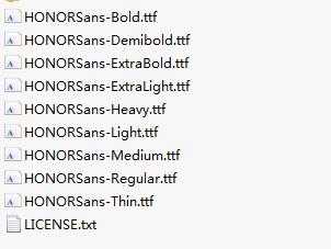 荣耀字体Sans下载-荣耀Sans字体下载 附安装教程