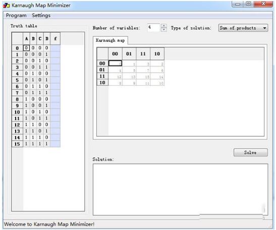 -Karnaugh Map Minimizer(卡诺图化简软件)下载 v3.0官方版