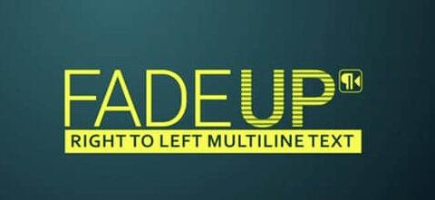 -Fade Up RTL(AE多行动画文字脚本)下载 v1.51免费版