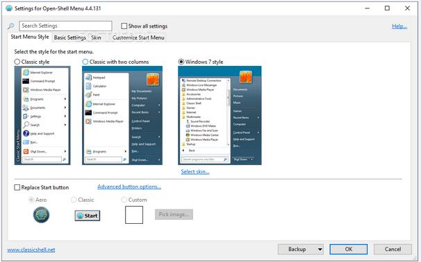 -Open Shell(Windows经典菜单设置器)下载 v4.4.143免费版