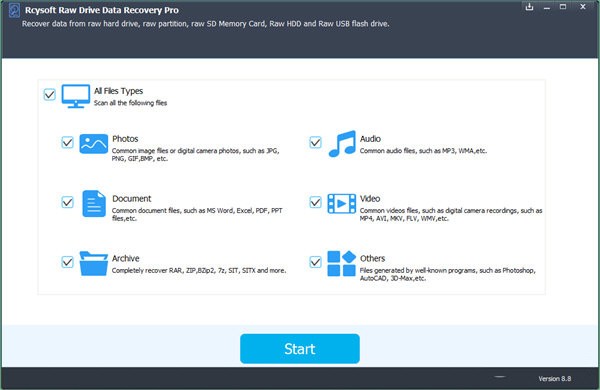 -Rcysoft Raw Drive Data Recovery Pro(Raw数据恢复软件)下载 v8.8免费版