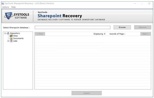 -SysTools SharePoint Recovery下载 v3.0官方版