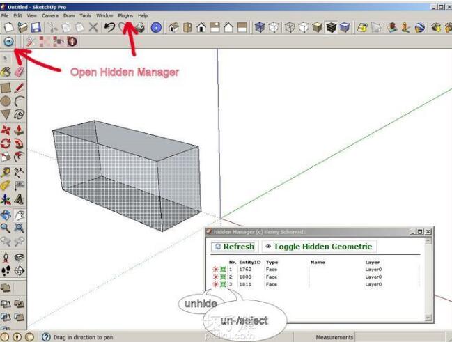 -sketchup隐藏管理插件(Hidden Manager)下载 v1.0.1 最新版