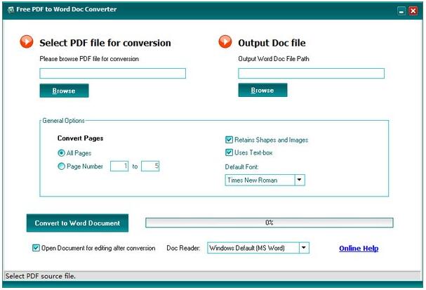 -Free PDF to Word Doc Converter(PDF转Word软件)下载 v1.1官方版