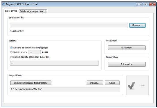 -Mgosoft PDF Spliter(PDF分割器)下载 v9.4.3官方版