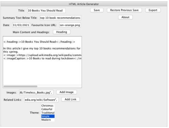 -HTML Article Generator(文章生成工具)下载 v1.0免费版