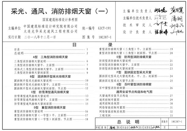 18CJ87-1图集免费下载-18CJ87-1采光、通风、消防排烟天窗(一)下载 百度网盘