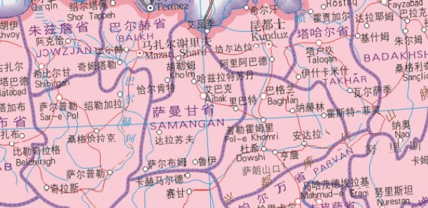 阿富汗地图高清版大图下载-阿富汗地图电子版大图中文版
