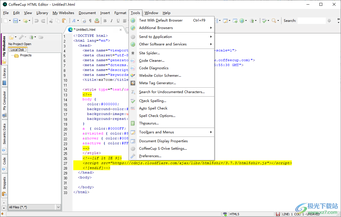coffeecup html editor(HTML编辑器)