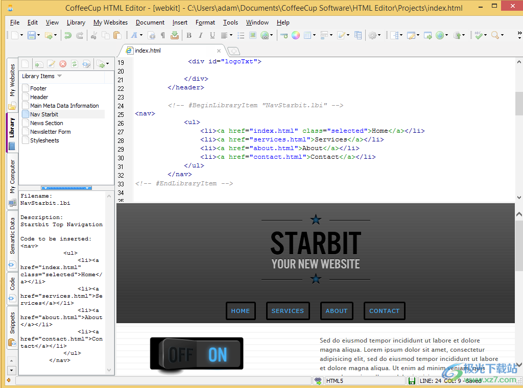 coffeecup html editor(HTML编辑器)