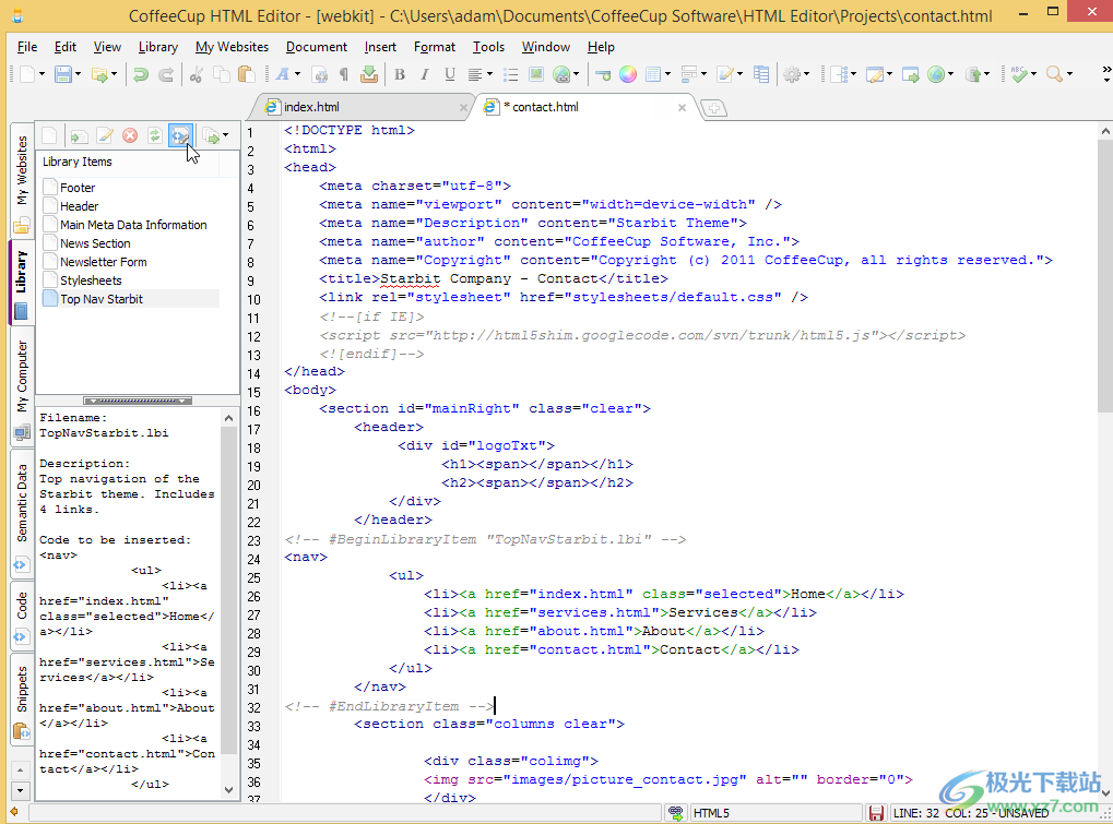 coffeecup html editor(HTML编辑器)