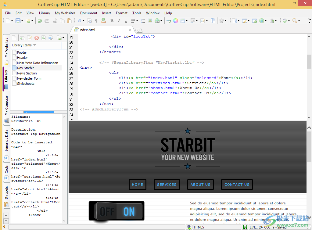 coffeecup html editor(HTML编辑器)
