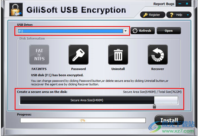 gilisoft usb encryption 11中文破解版(U盘加密)