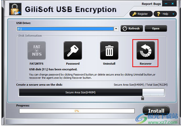 gilisoft usb encryption 11中文破解版(U盘加密)