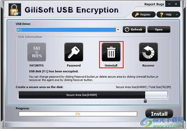 gilisoft usb encryption 11中文破解版(U盘加密)