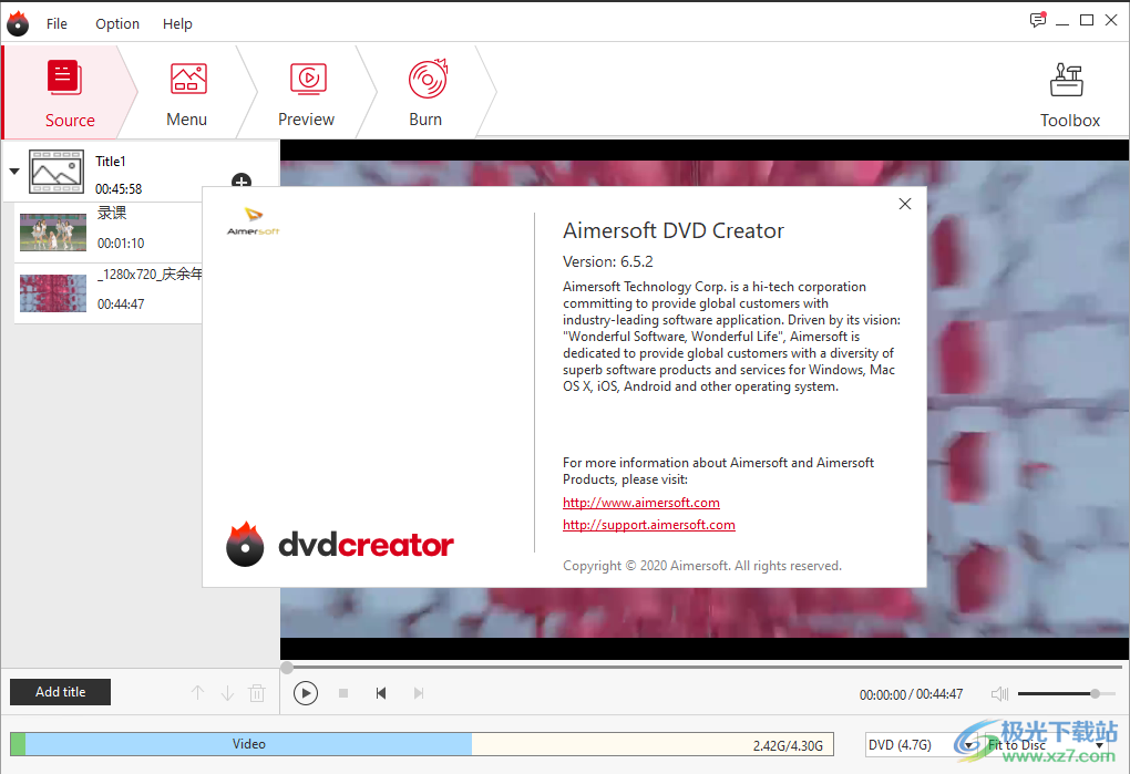Aimersoft DVD Creator(DVD刻录机)