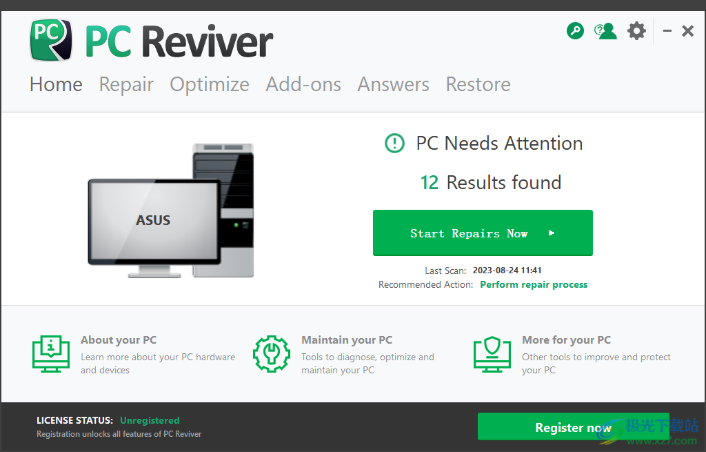 PC Reviver软件下载-电脑优化维护工具v3.18.0.20 官方版