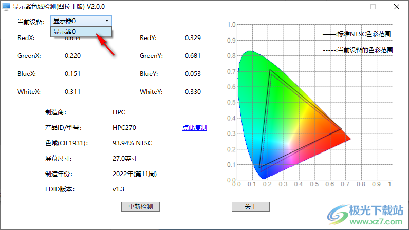 显示器色域检测图拉丁版