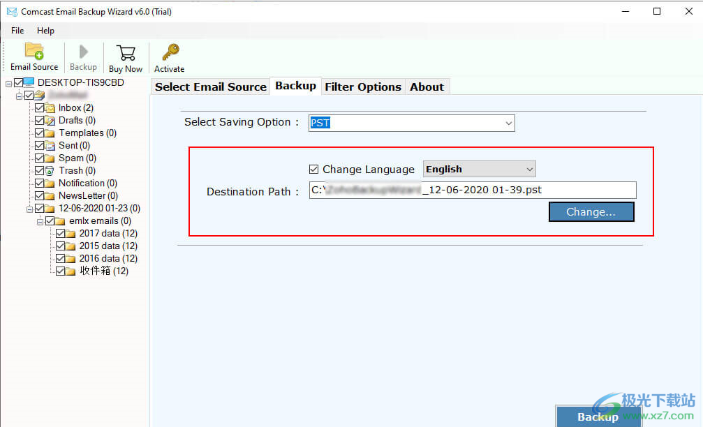 Comcast Email Backup Wizard(邮件转换工具)