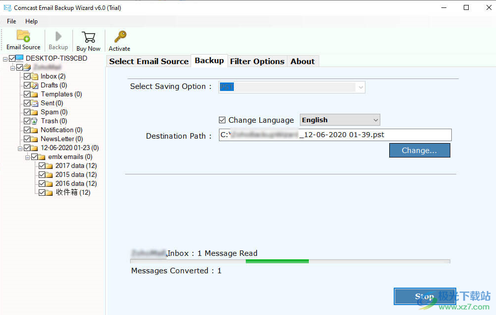 Comcast Email Backup Wizard(邮件转换工具)