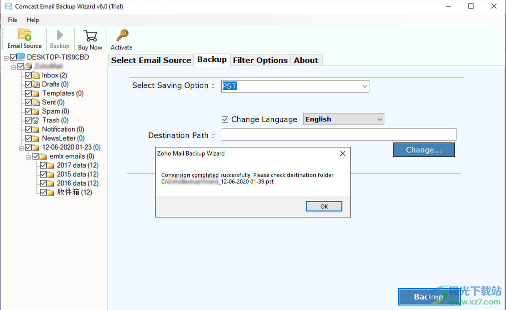 Comcast Email Backup Wizard(邮件转换工具)